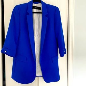 Zara blue blazer with pearl buttons